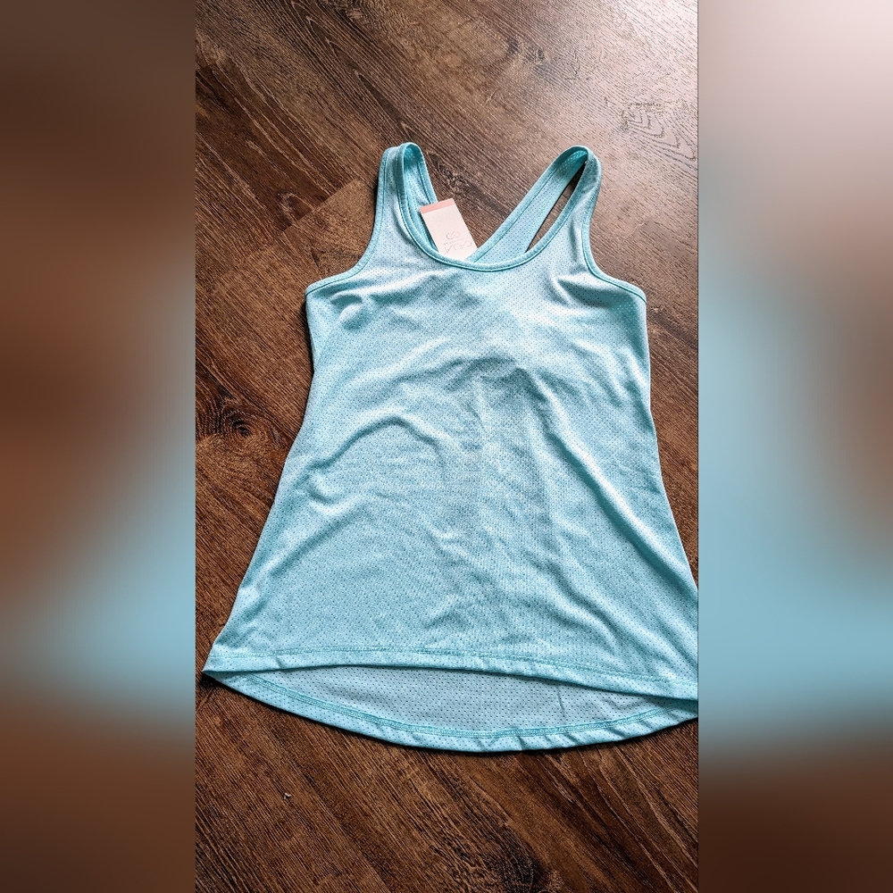 Calia by Carrie Underwood xs blue cross back tank top new with tags